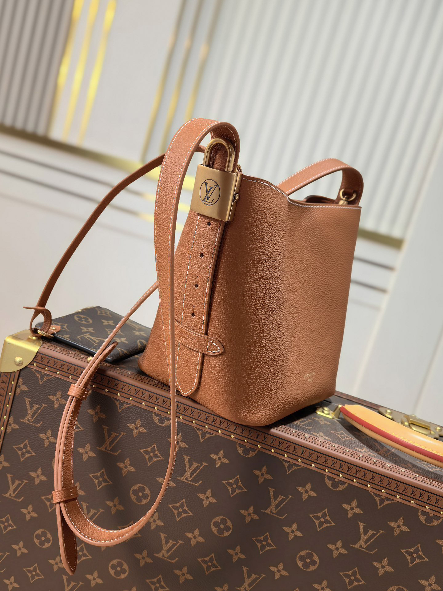Louis Vuitton Low Key All In BB Brown Bucket Bag - Image 2