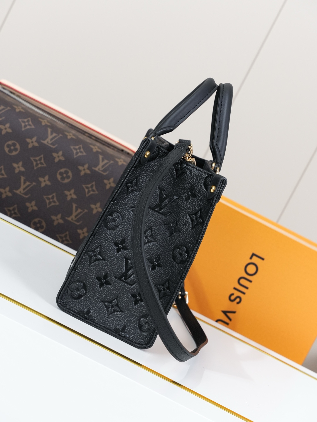 Louis Vuitton Onthego Small Tote Bag in Monogram Empreinte Leather - Image 2