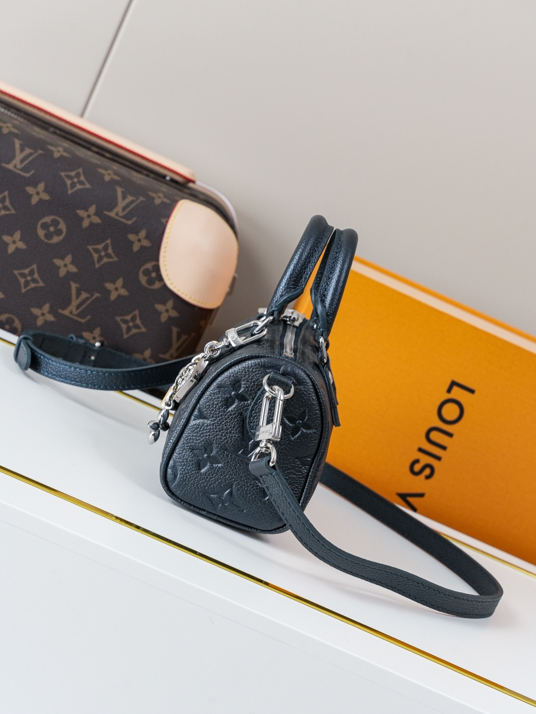 Louis Vuitton Nano Speedy Handbag in Sapphire Blue Monogram - Image 2