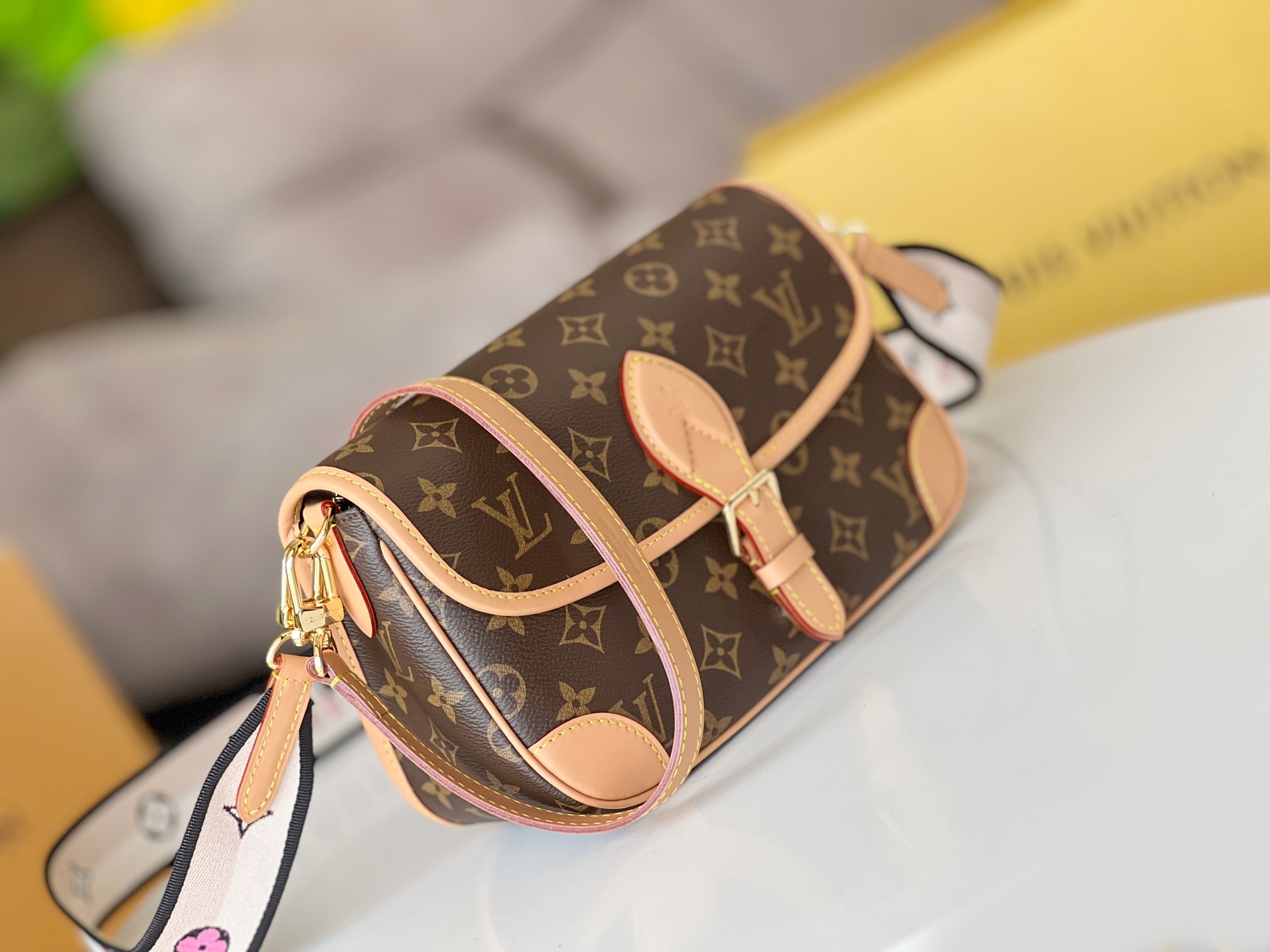 DIANE M45985 Monogram Leather Crossbody Bag - Image 2