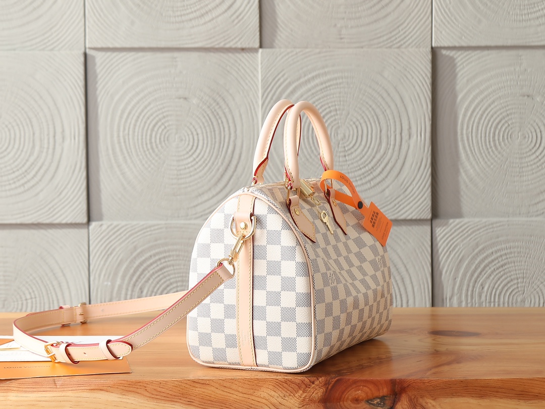 Louis Vuitton Speedy Bandoulière 25 Handbag in Damier Azur Canvas - Image 2