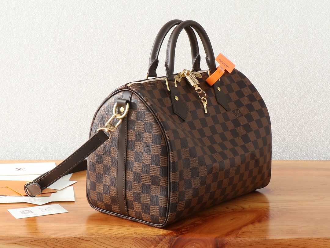 Speedy Bandoulière 30 Handbag in Damier Ebene Canvas - Image 2