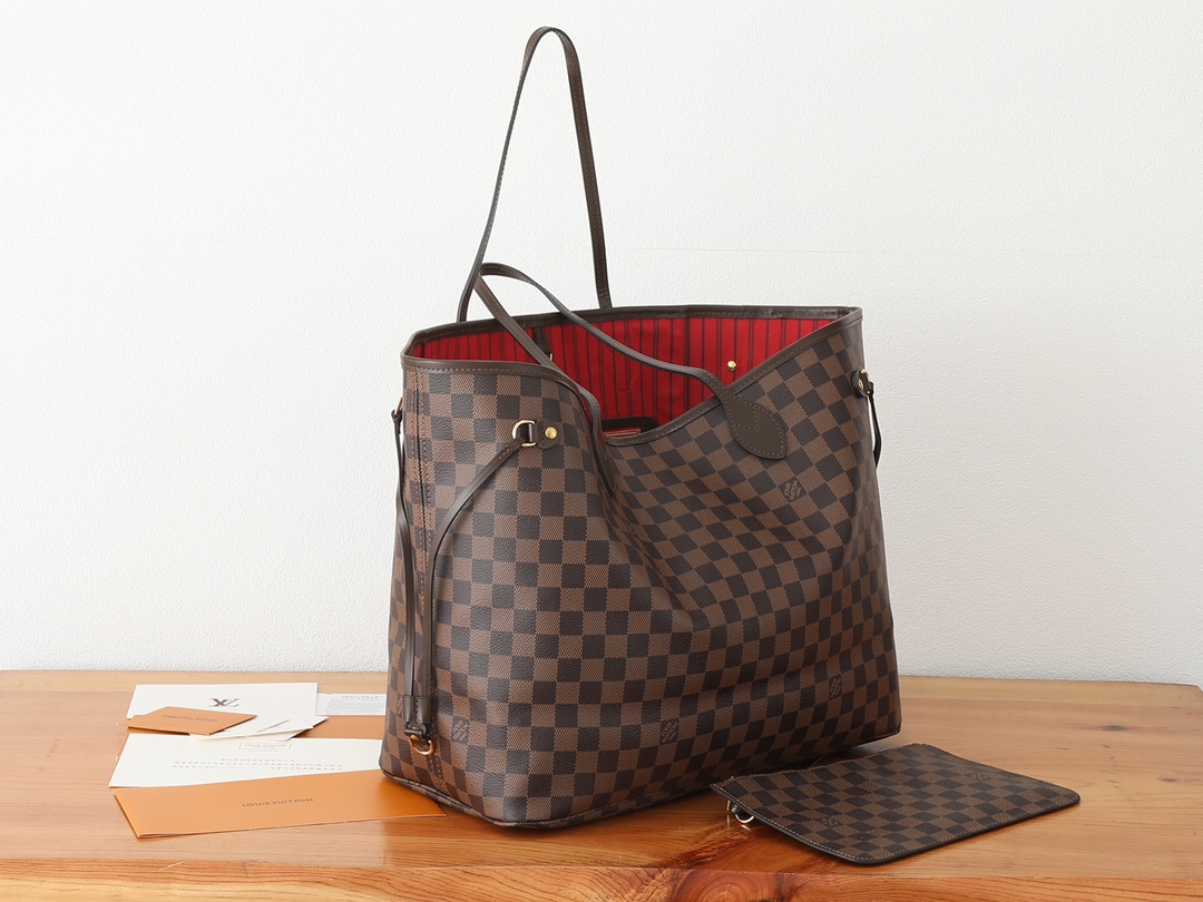 Louis Vuitton Neverfull Large Tote Bag in Damier Ebene Canvas - Image 2