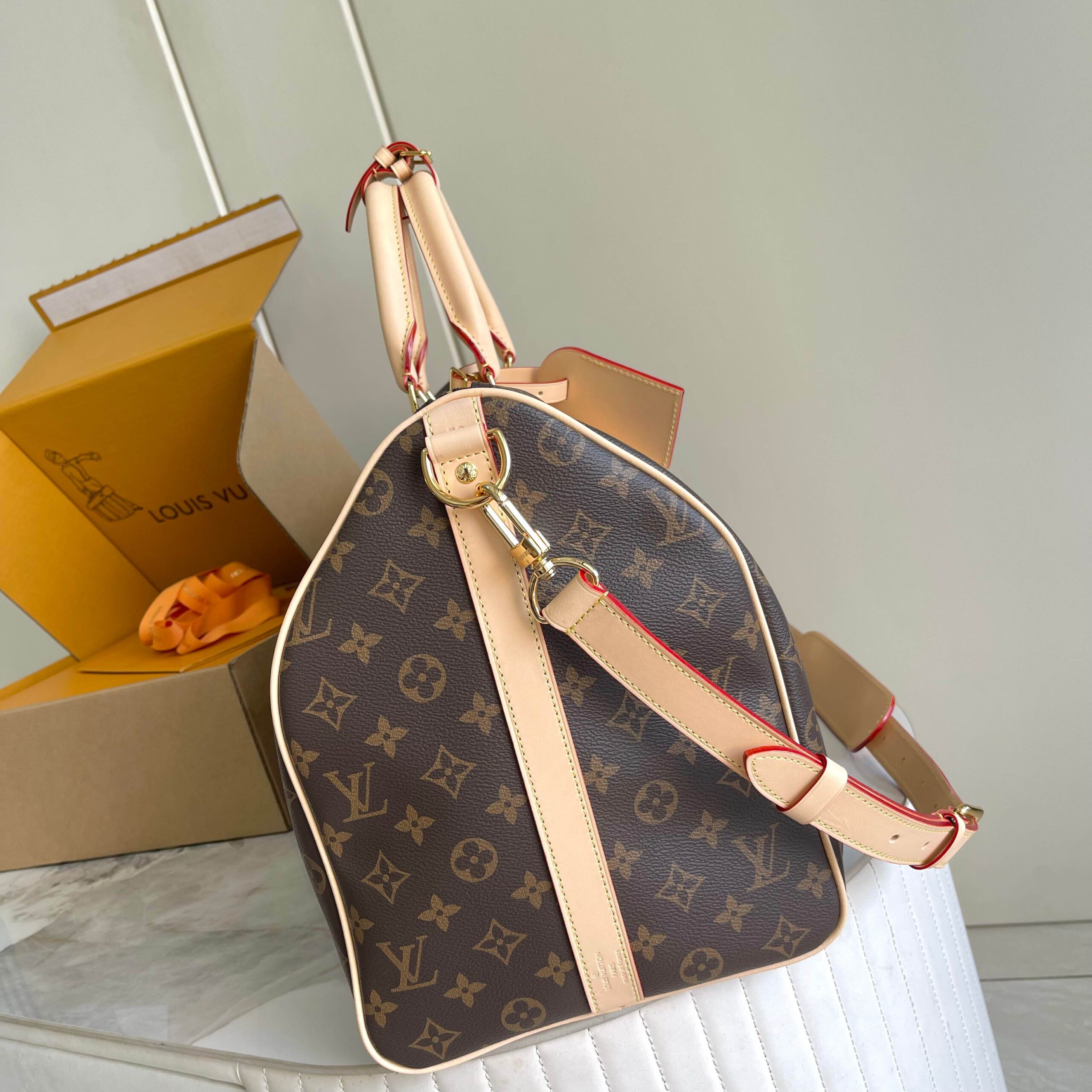 Louis Vuitton Keepall Bandouliere 50 Monogram Eclipse Travel Bag - Image 2