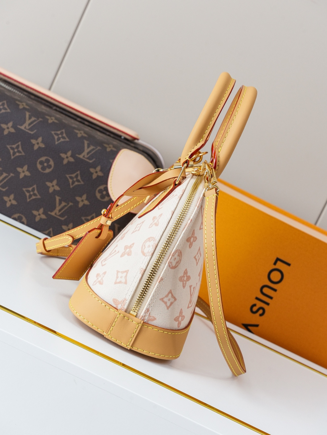Louis Vuitton Alma BB Monogram Canvas Handbag M27525 Light Yellow - Image 2