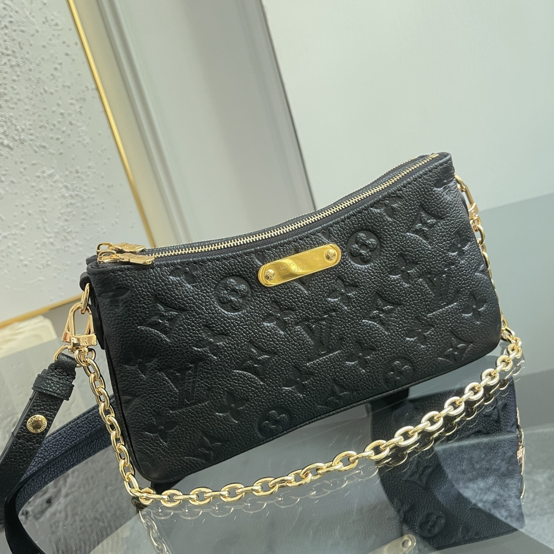 Louis Vuitton Liv Shoulder Bag in Black Monogram Empreinte Leather - Image 2