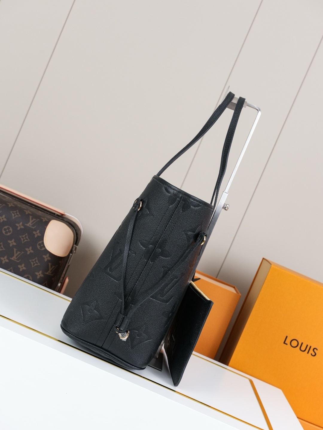 Louis Vuitton Neverfull MM Monogram Empreinte Leather Tote Bag - Image 2