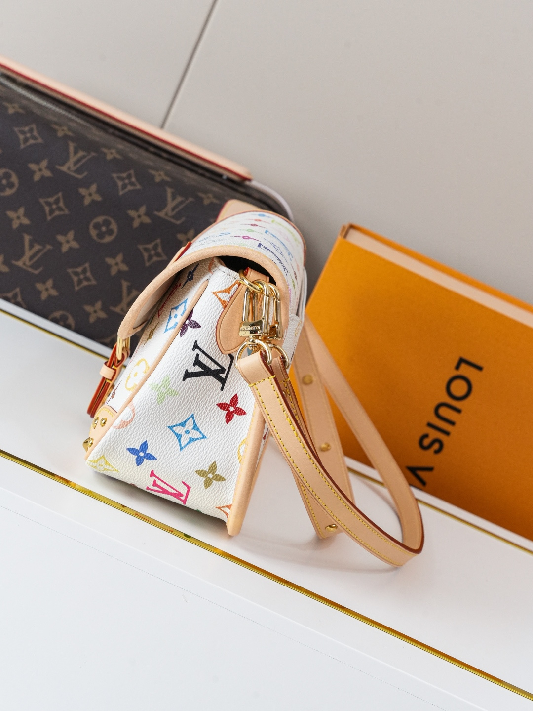 Louis Vuitton Diane Small Handbag in Multicolor Monogram Canvas - Image 2
