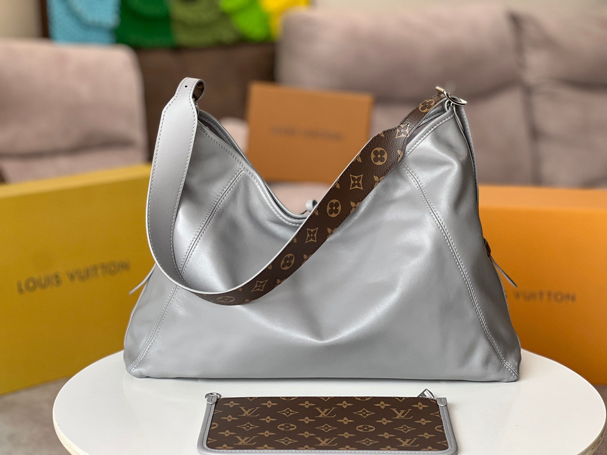 Medium Carryall Bag in Soft Lambskin Leather - Image 2