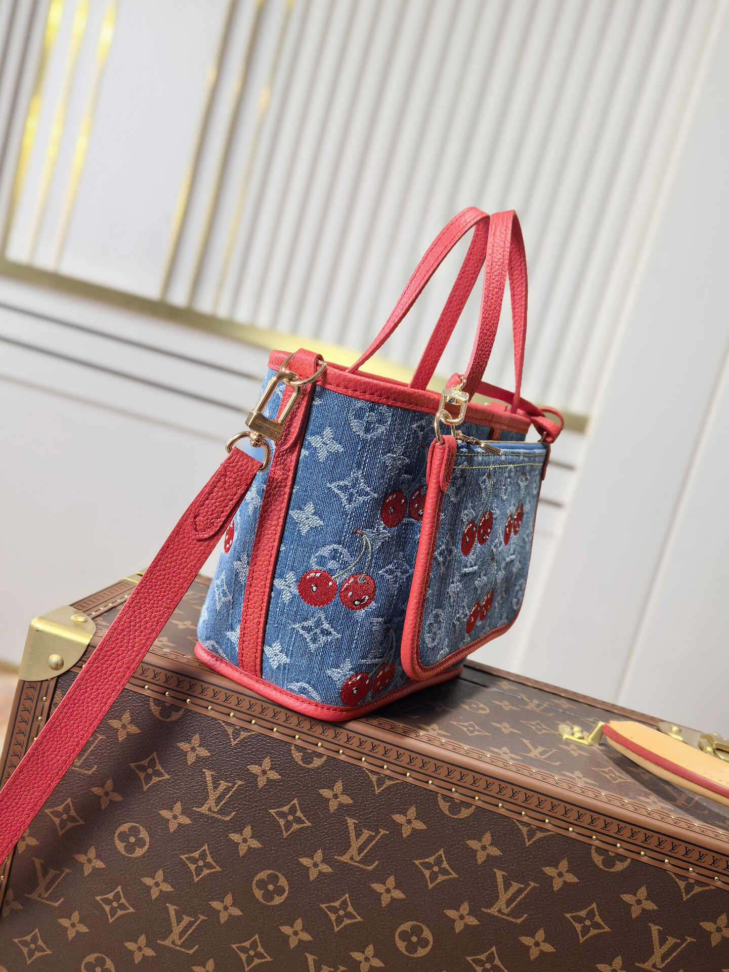 Louis Vuitton x Takashi Murakami Neverfull Inside Out BB Tote Bag - Image 2