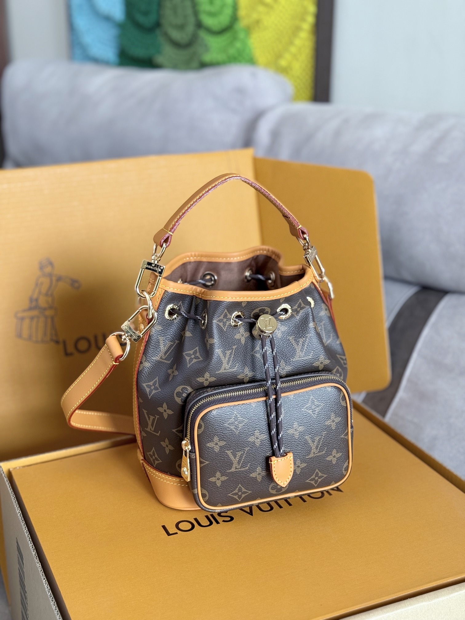 Louis Vuitton Noe Cargo Monogram Bucket Bag M14017 - Image 2
