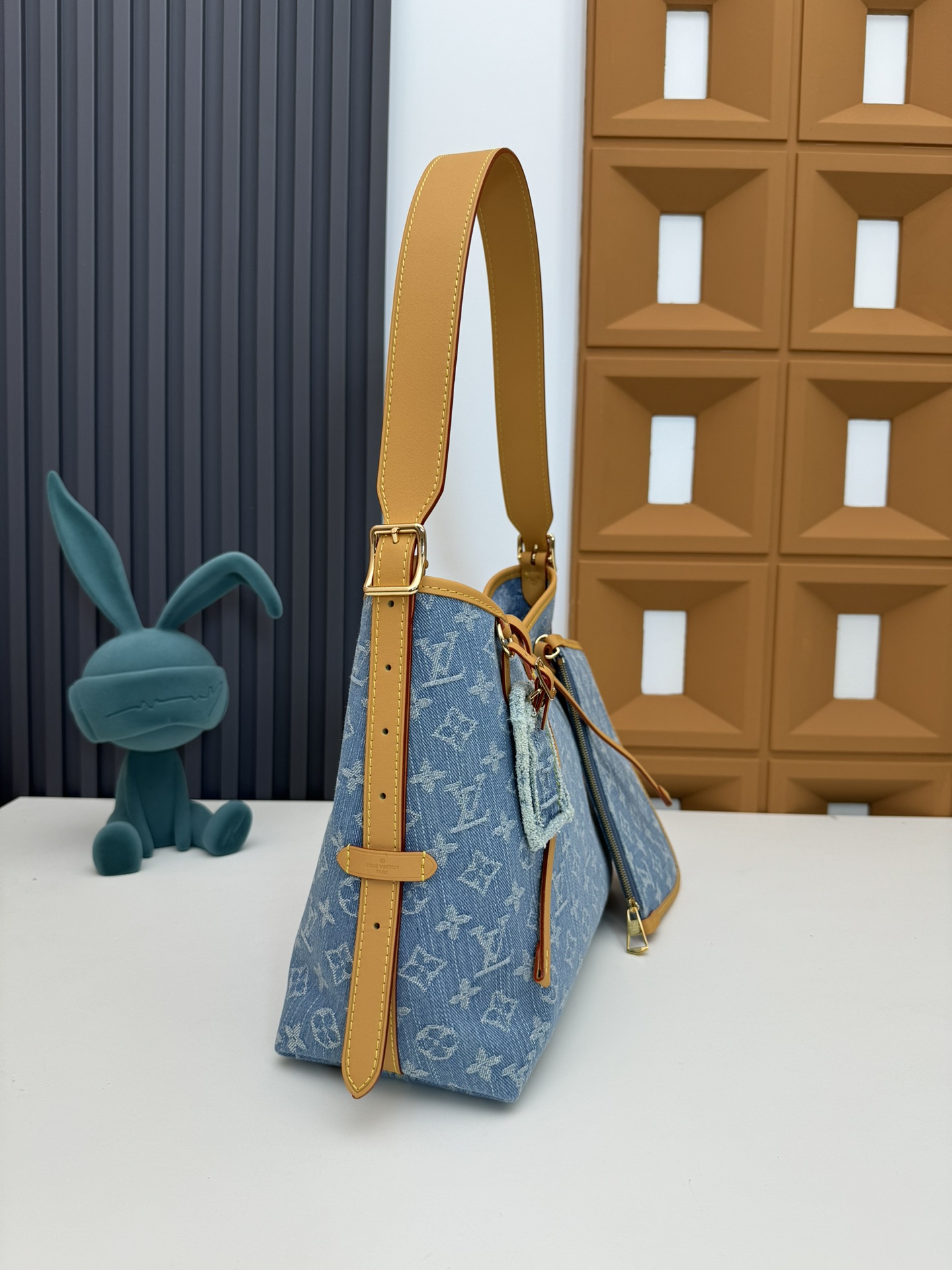 Louis Vuitton CarryAll Medium Tote Bag in Light Blue Denim, M11462 - Image 2