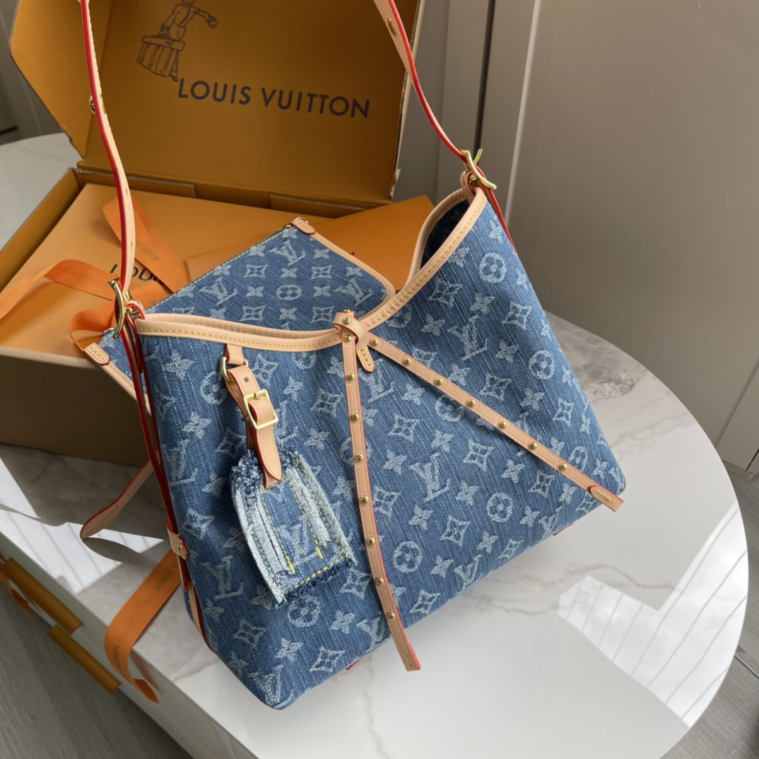 Louis Vuitton CarryAll PM Tote Bag M46854 in Blue Monogram Canvas - Image 2