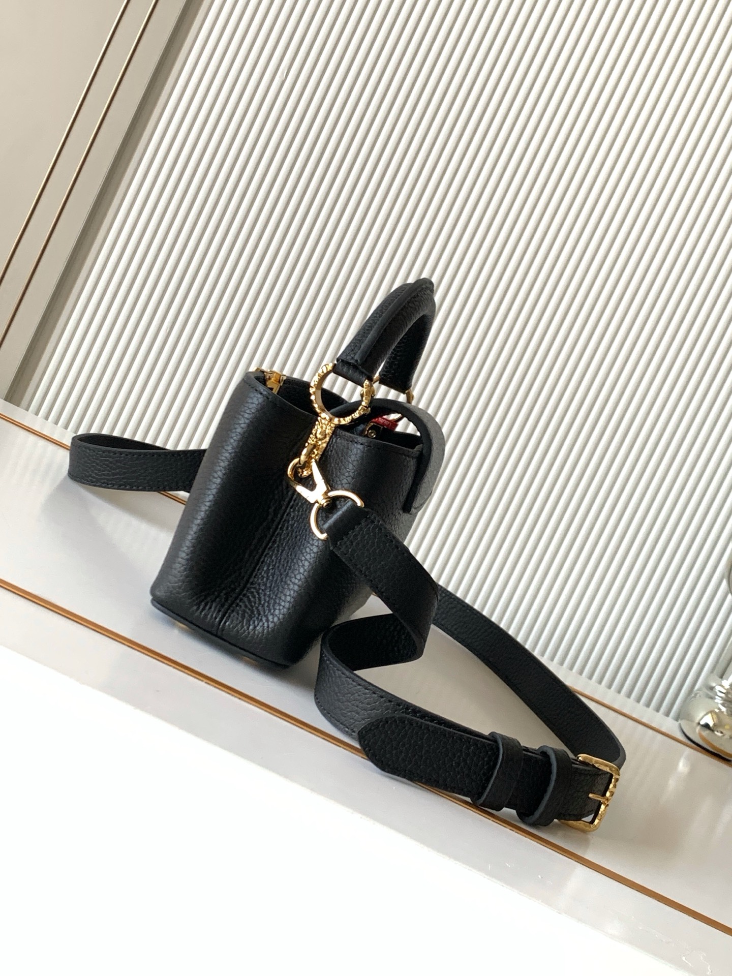 Louis Vuitton Capucines East West Mini Handbag M24671 in Black - Image 2