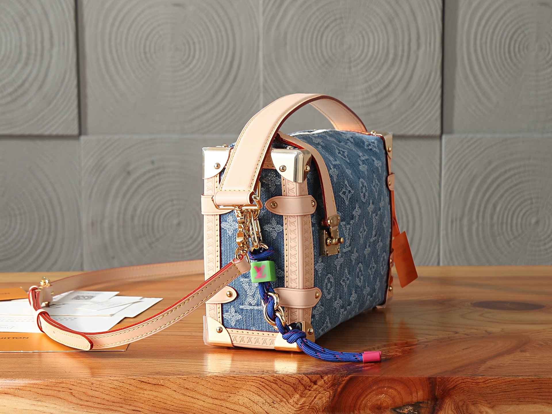 Louis Vuitton Side Trunk Medium Denim Crossbody Bag - Image 2