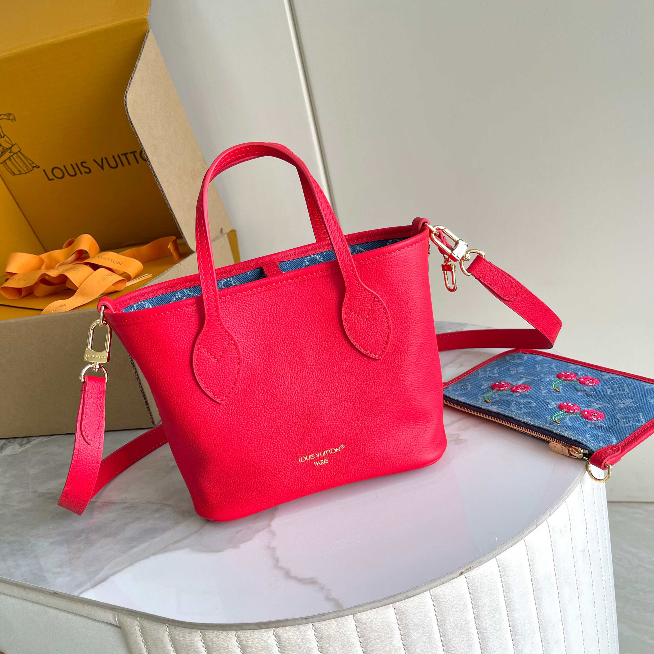 Louis Vuitton Neverfull Inside Out BB Handbag in Monogram Denim - Image 2