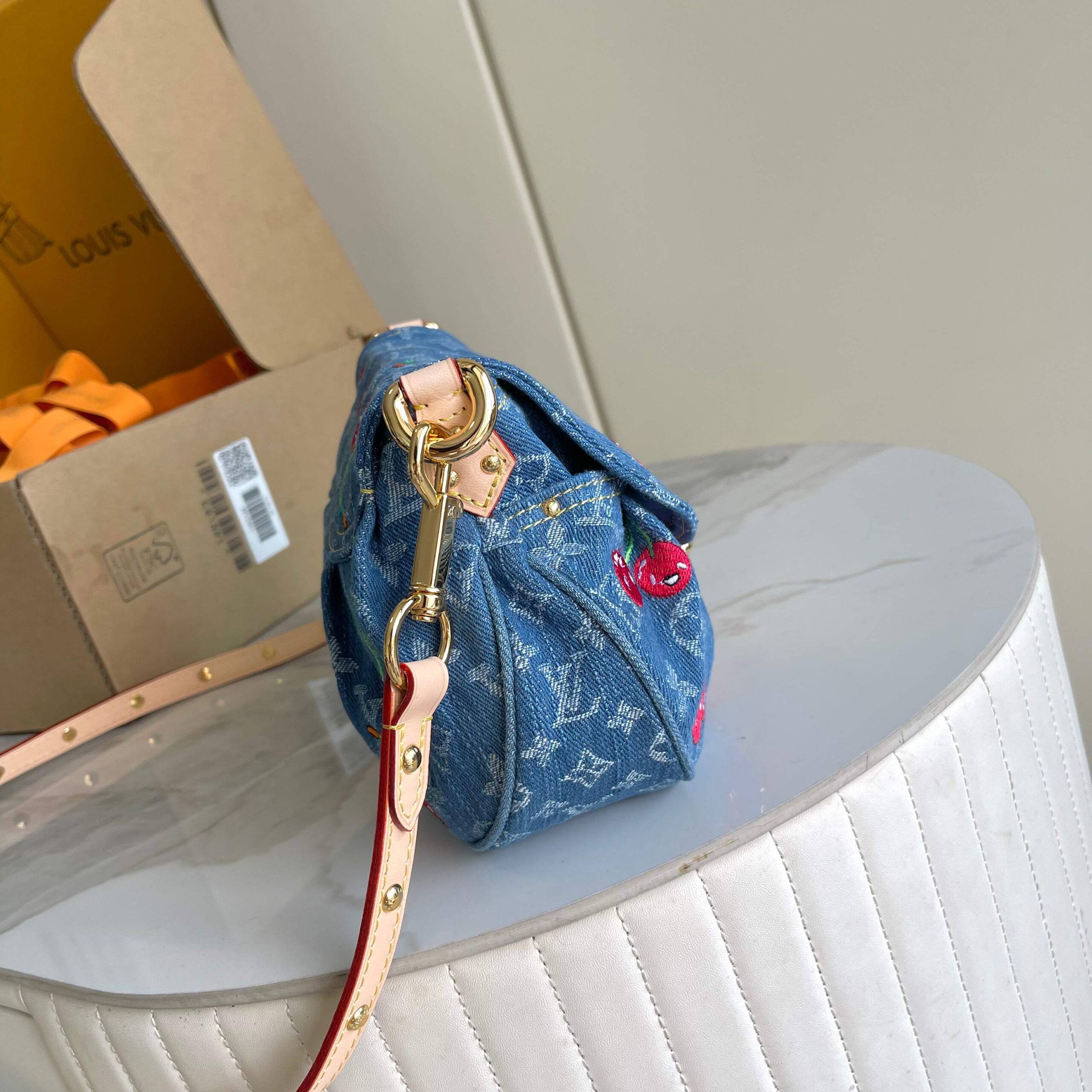 Louis Vuitton x Murakami Sunset Monogram Denim Shoulder Bag - Image 2