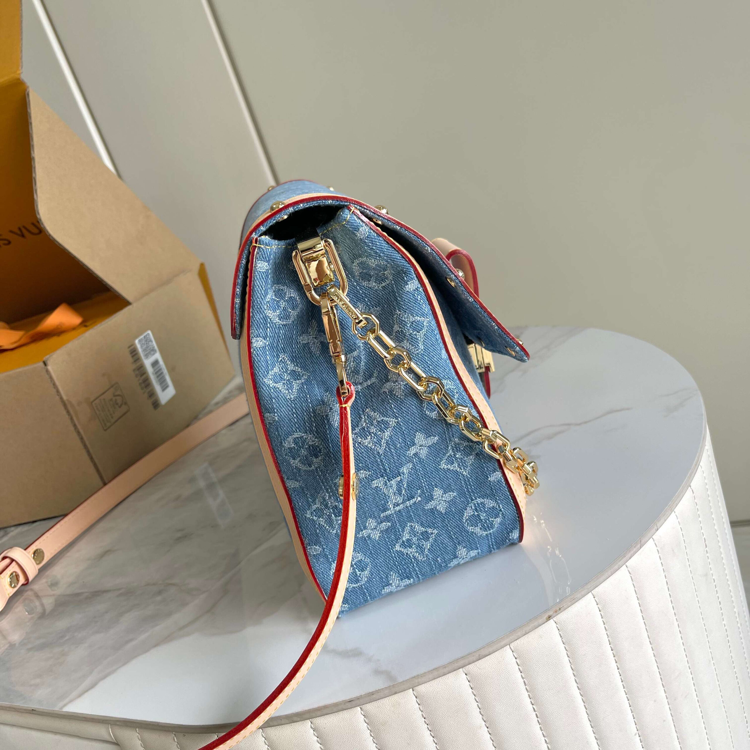 Louis Vuitton Dauphine Soft Large Denim Shoulder Bag - Image 2