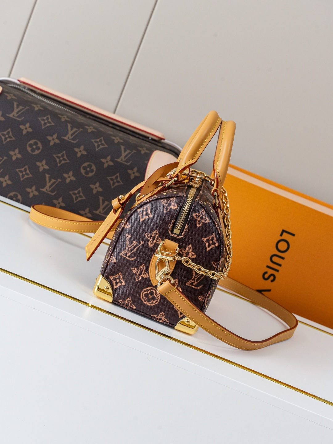 Louis Vuitton Speedy Trunk 20 Monogram Origine Handbag - Image 2