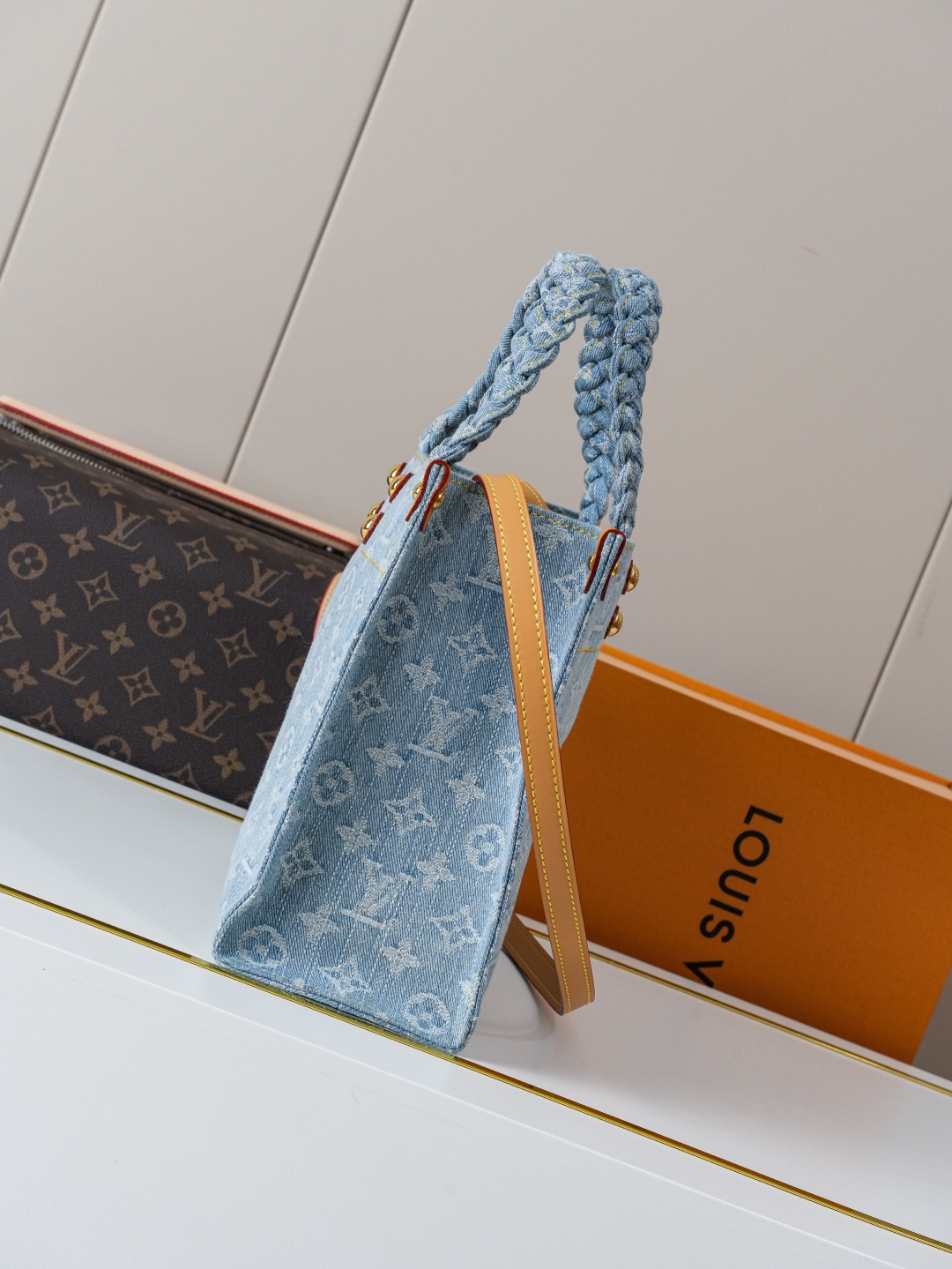 Louis Vuitton Let Go Small Tote Bag in Monogram Denim - Image 2