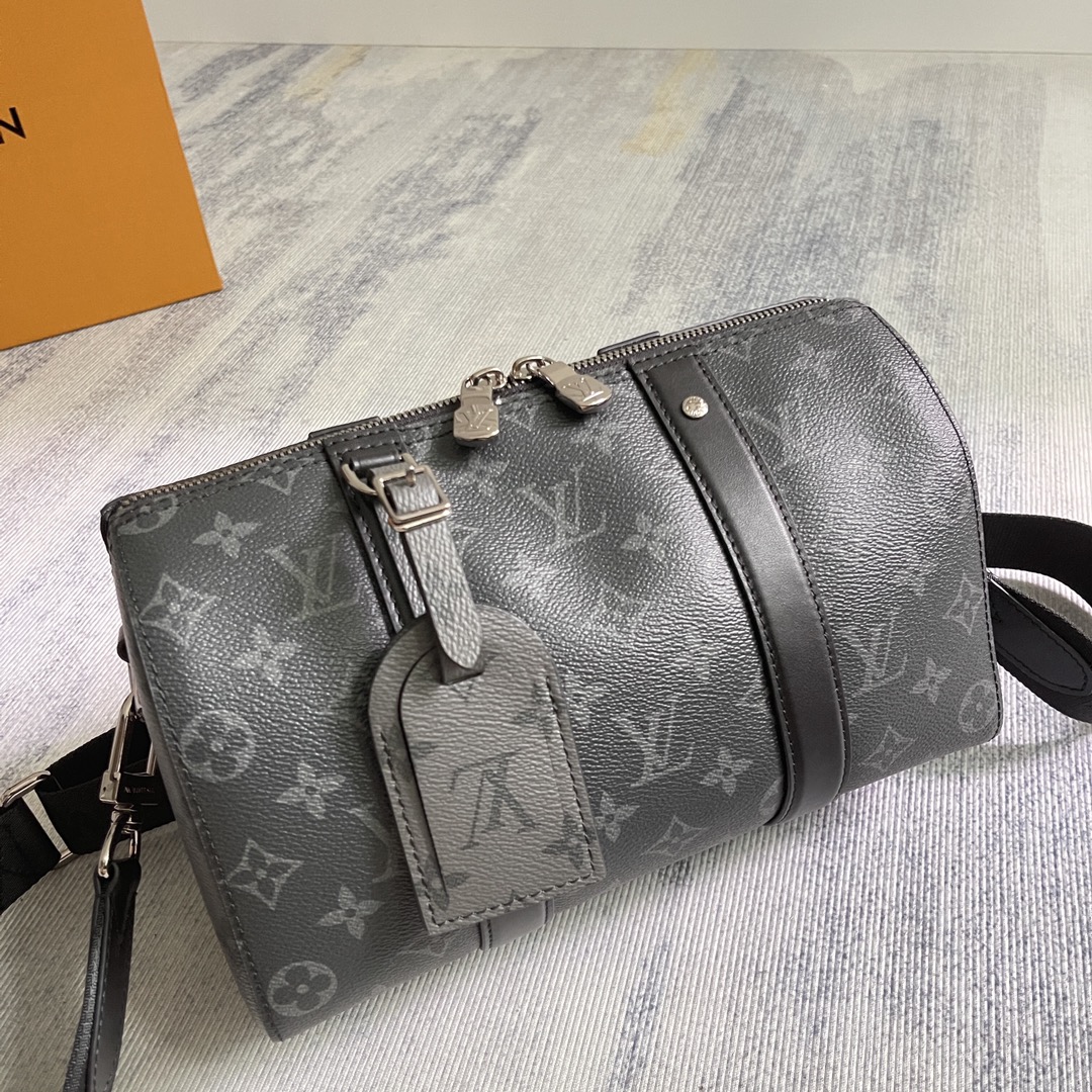 Louis Vuitton Keepall Travel Bag M45936 in Monogram Eclipse - Image 2