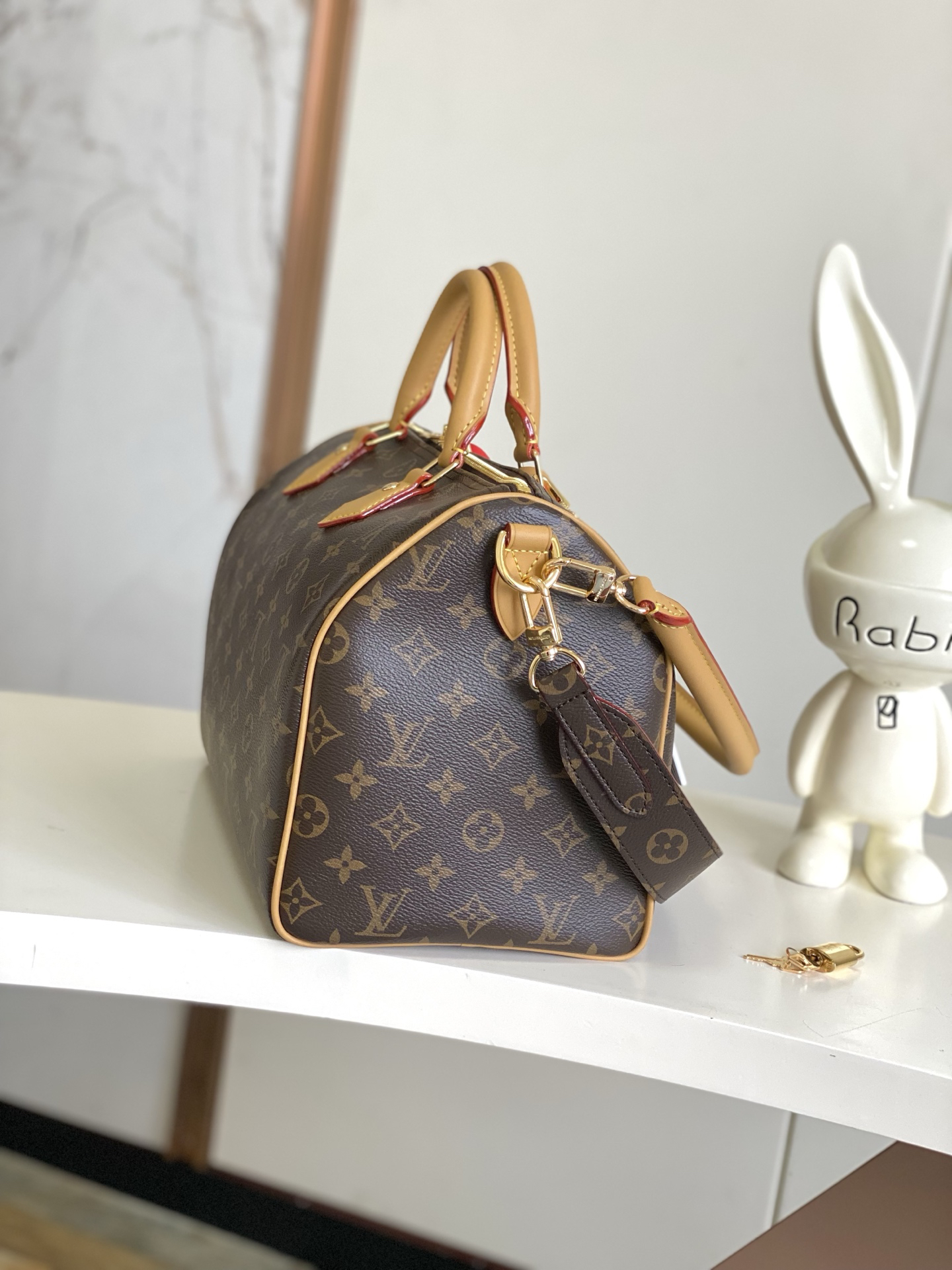 Louis Vuitton Speedy Soft 30 Dark Monogram Crossbody Bag - Image 2