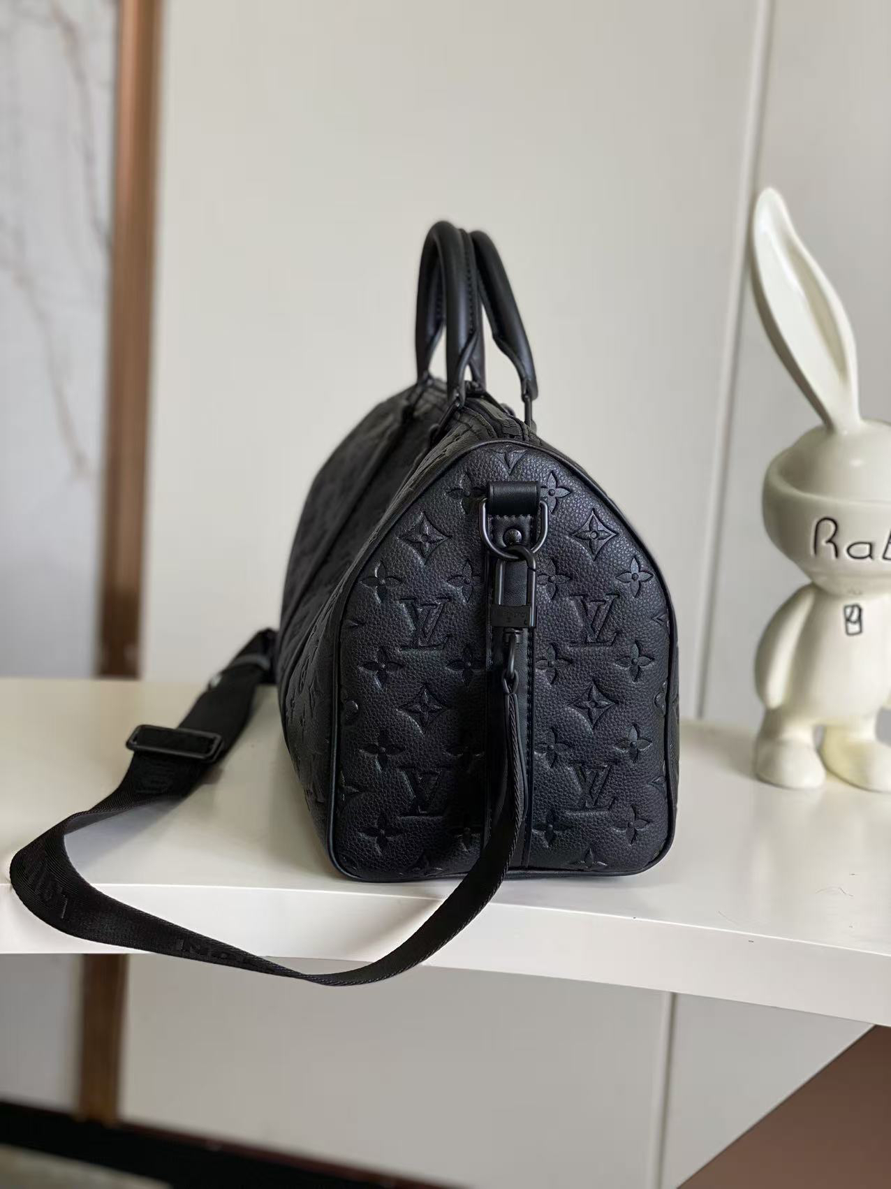 Louis Vuitton Keepall Bandoulière 35 Travel Bag in Monogram Eclipse - Image 2