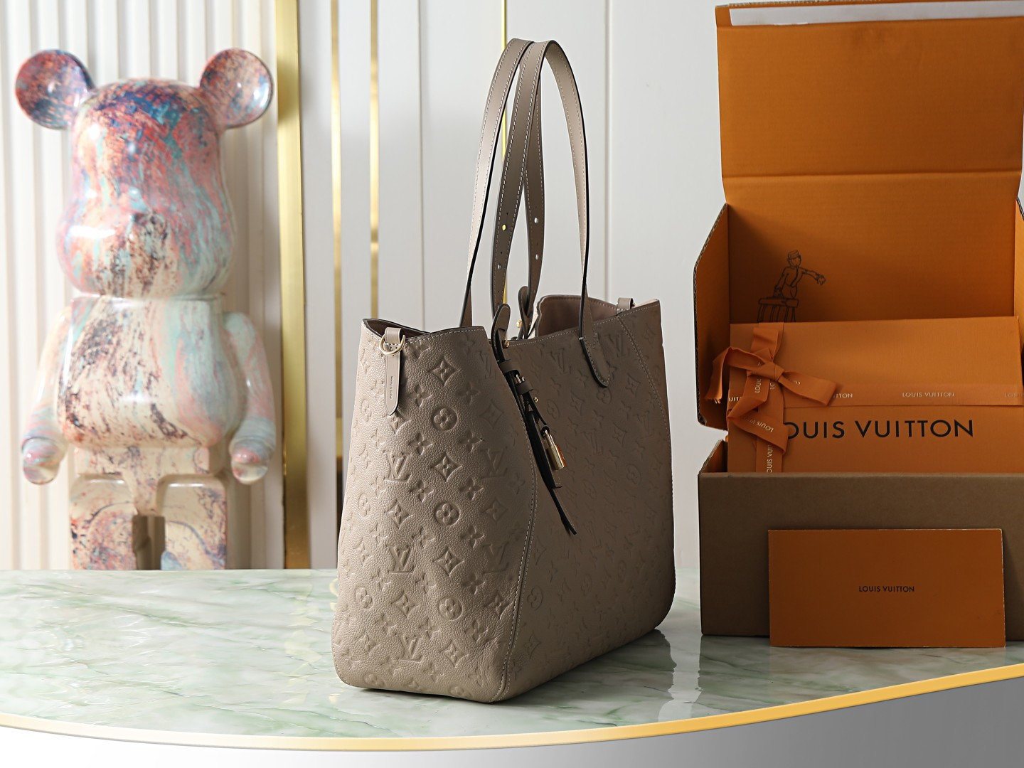 Louis Vuitton All In One MM Monogram Empreinte Leather Tote Bag - Image 2