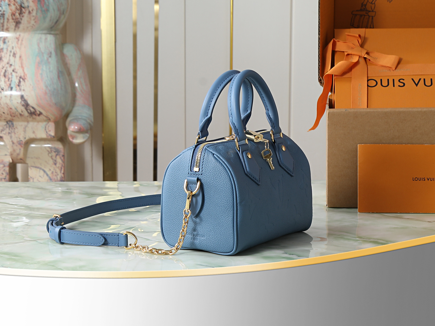 Louis Vuitton Speedy Bandoulière 20 Monogram Empreinte Leather Bag - Image 2