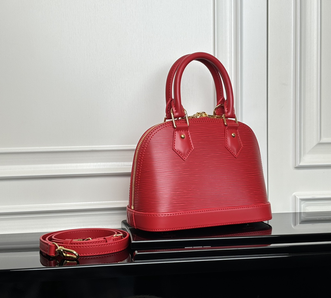 Louis Vuitton Alma BB Epi Leather Handbag - Red - Image 2