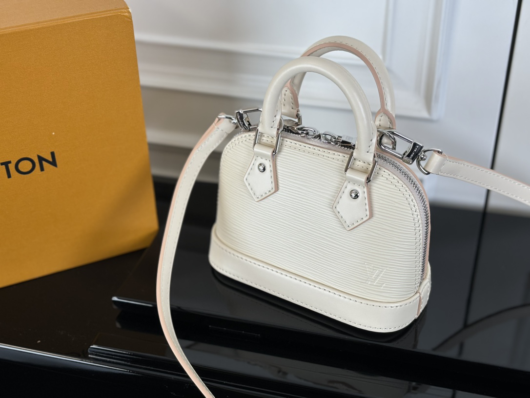 Louis Vuitton Nano Alma Handbag in White Epi Leather - Image 2