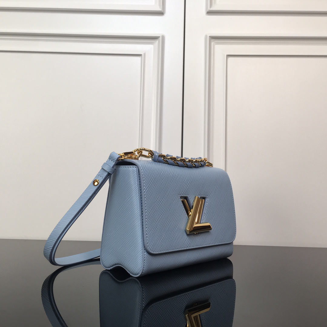 Louis Vuitton Twist Medium Braided Chain Bag in Powder Blue - Image 2