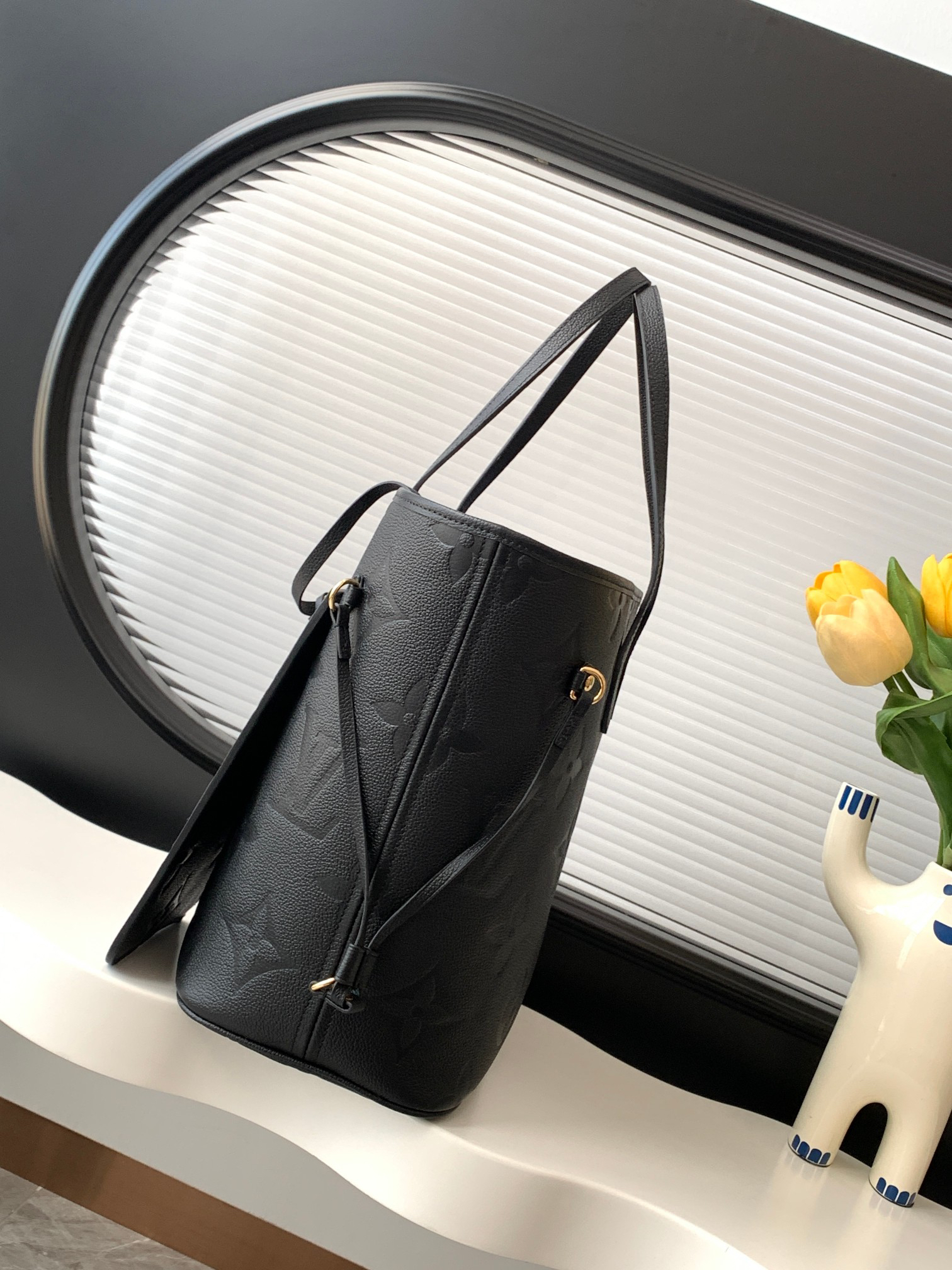 Louis Vuitton Neverfull Medium Tote Bag M45685 Black - Image 2