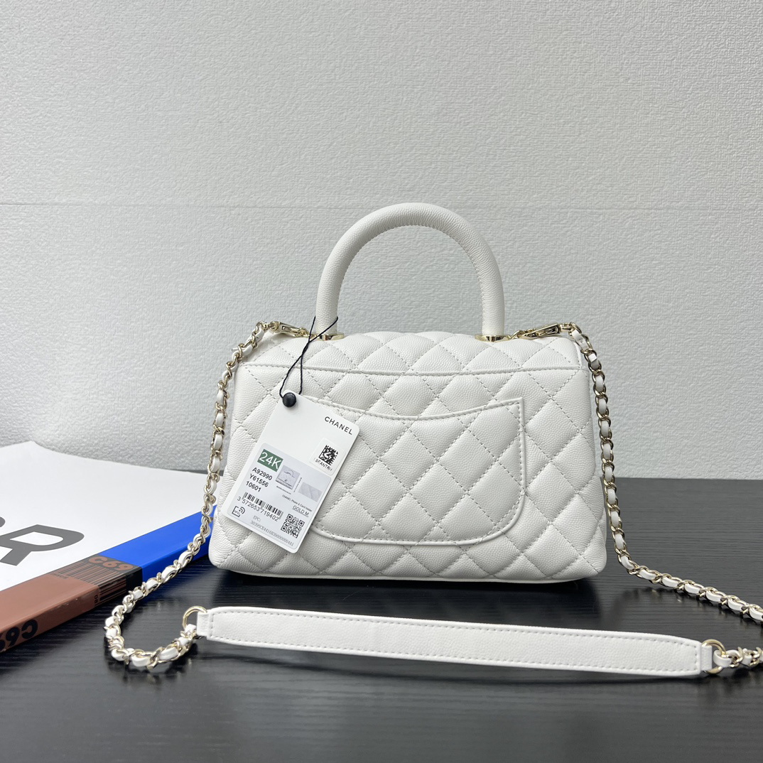 Coco Handle Pebbled Cowhide Handbag - Image 2