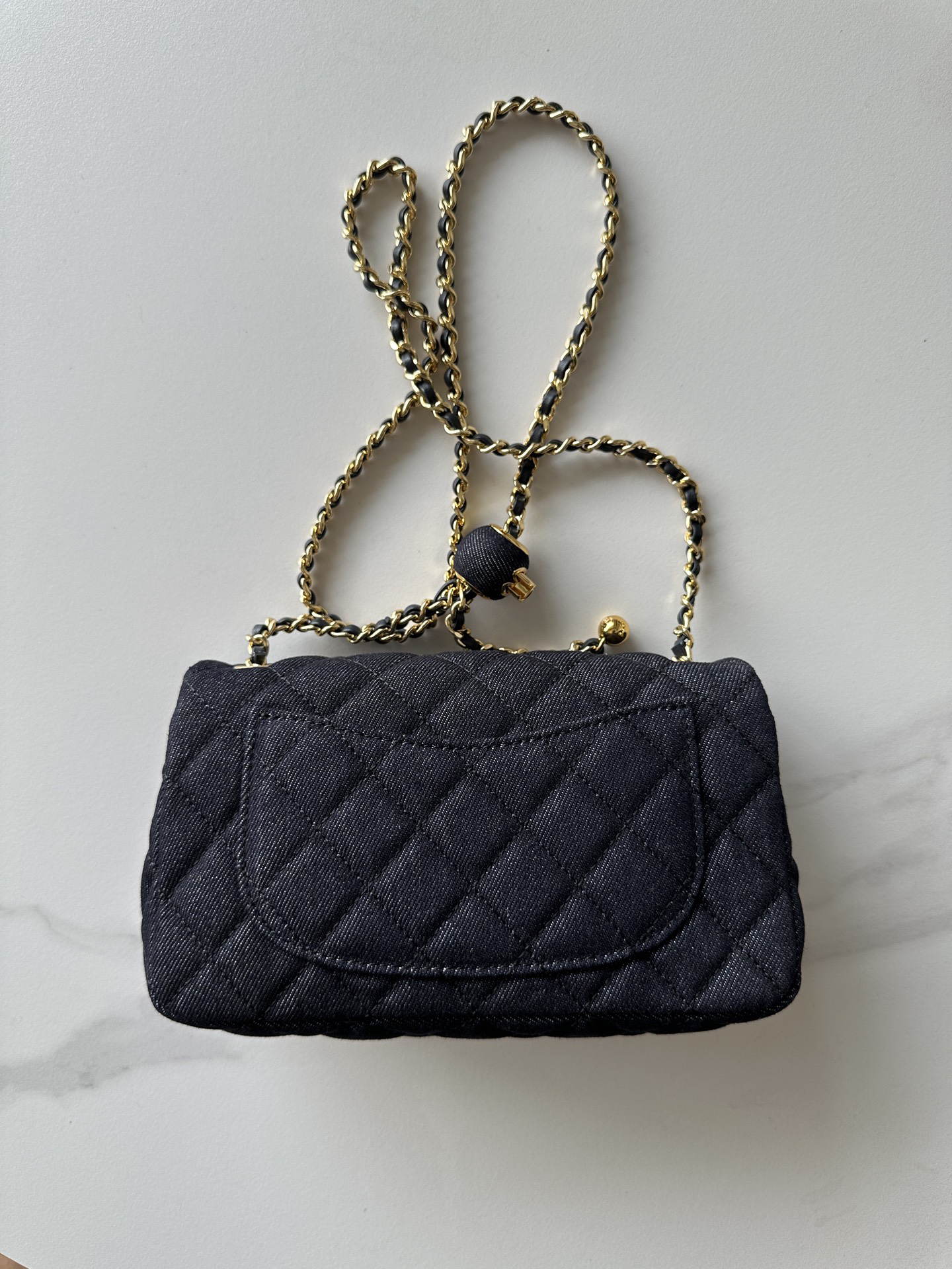 Chanel AS1787 Denim Crossbody Bag - Image 2
