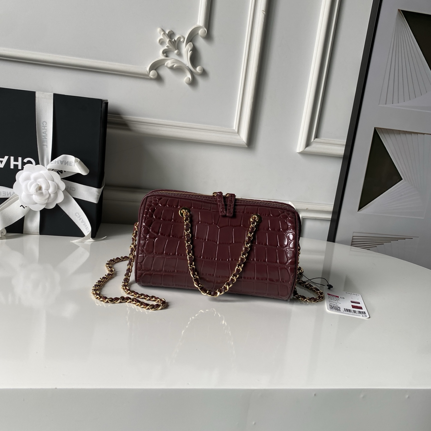 Chanel AS5390 Caviar Leather Boston Cylinder Bag - Image 2