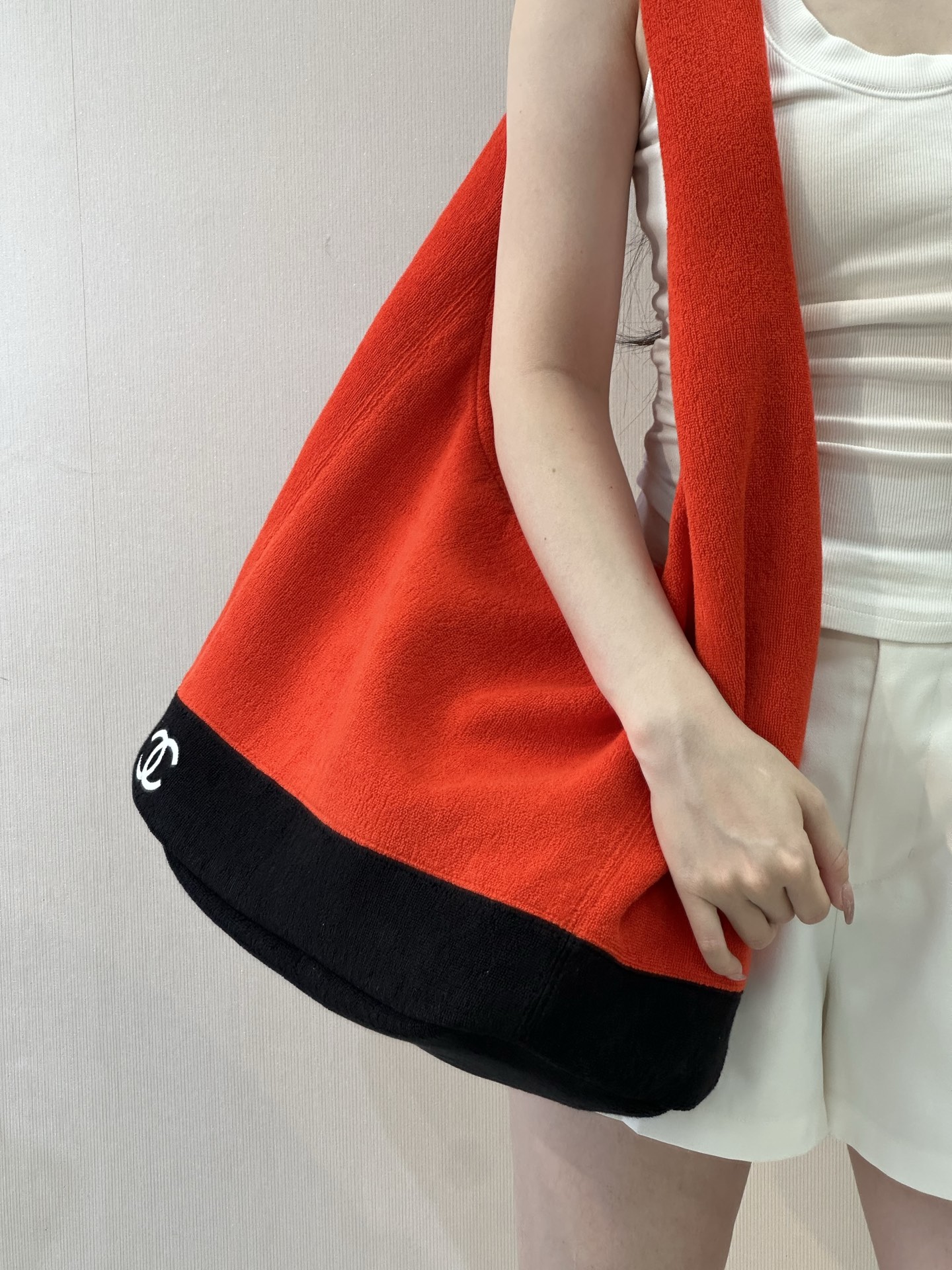 Chanel 26S Coco Beach Terry Cloth Tote Bag - Image 2
