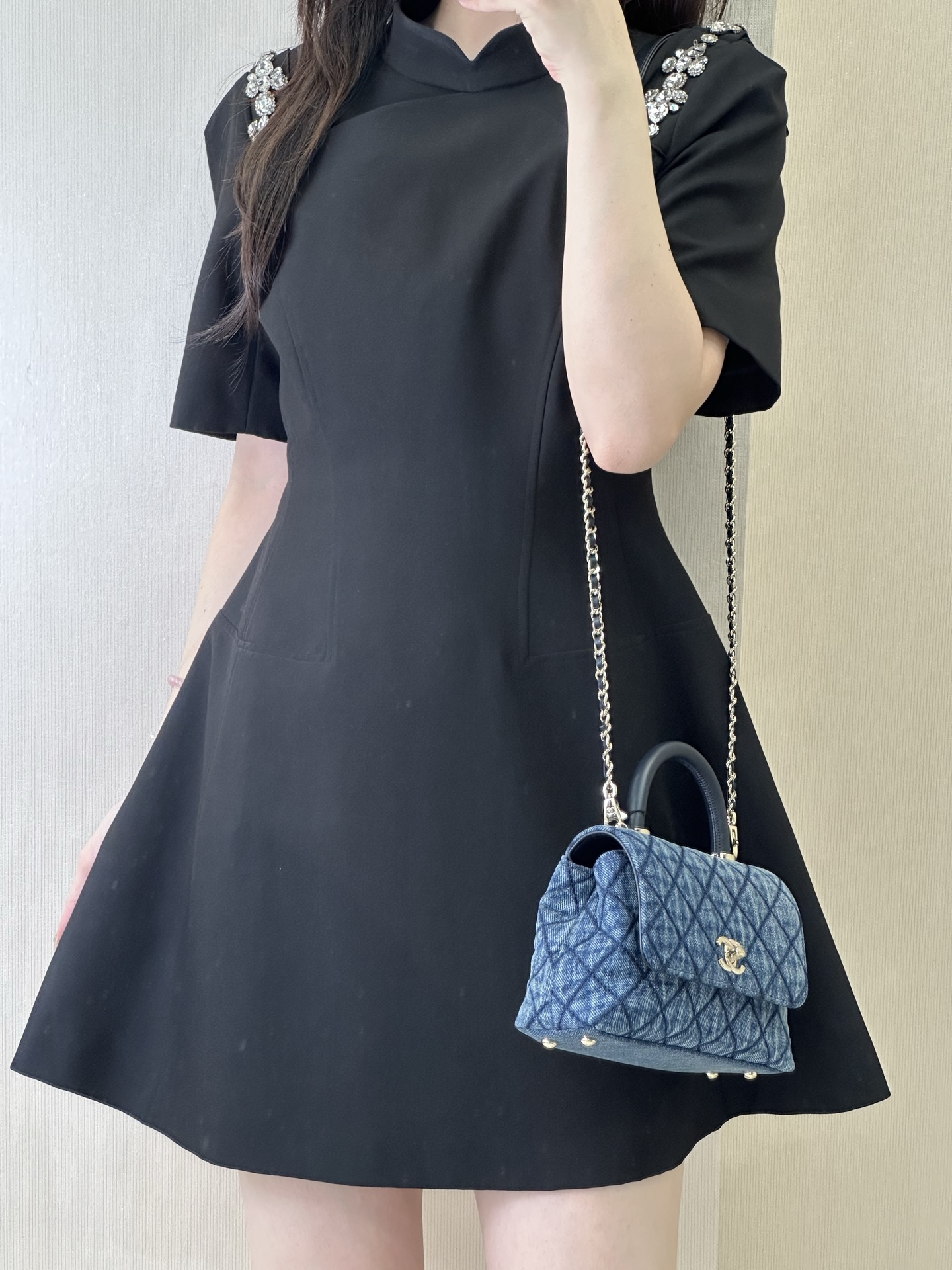 Chanel Coco Handle Mini Denim Handbag - Image 2