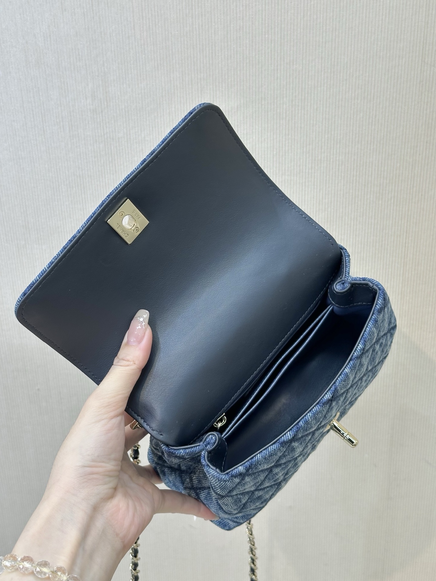 Chanel Coco Handle Mini Denim Handbag - Image 2