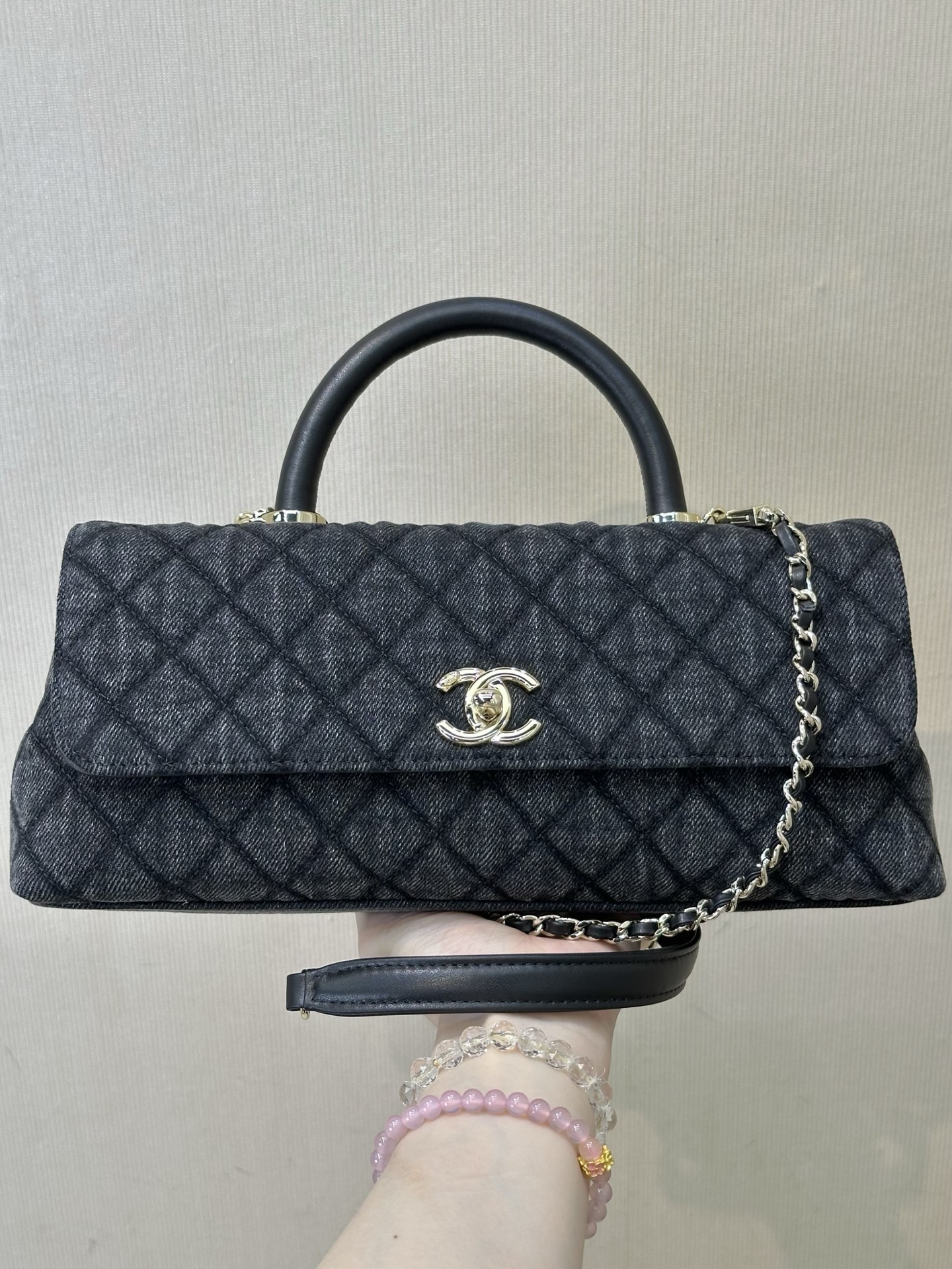 Chanel Coco Handle Denim Handbag - Image 2