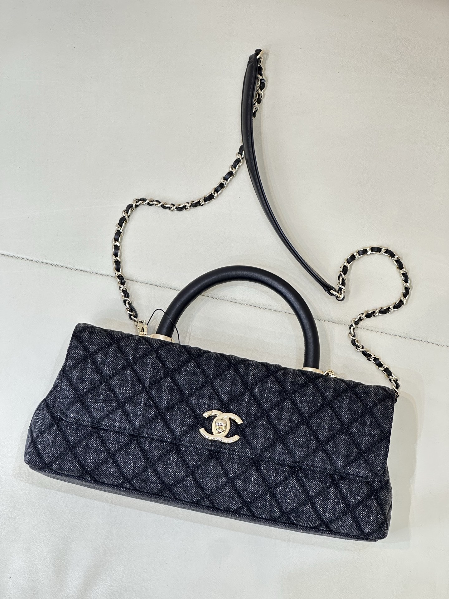 Chanel Coco Handle Denim Handbag - Image 2