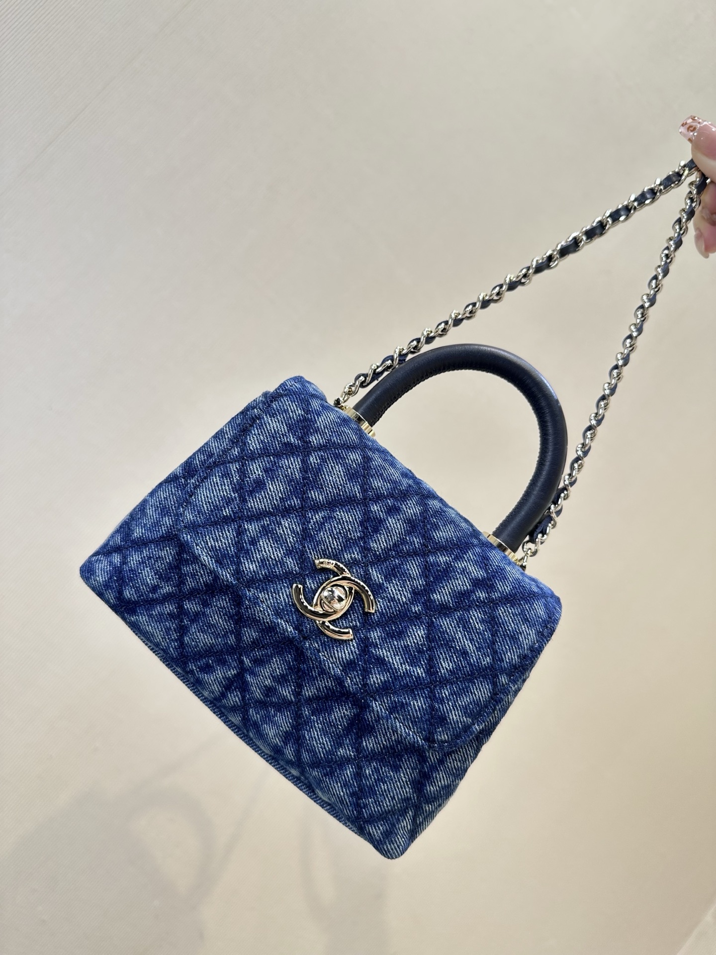 Chanel Coco Handle Mini Denim Handbag - Image 2