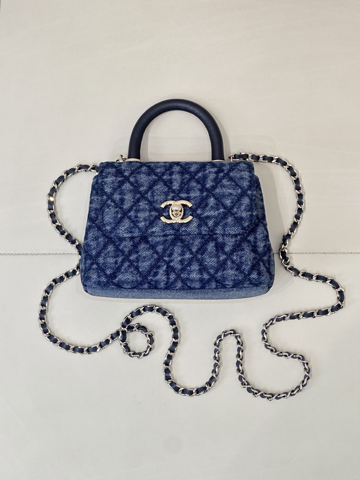Chanel Coco Handle Mini Denim Handbag - Image 2