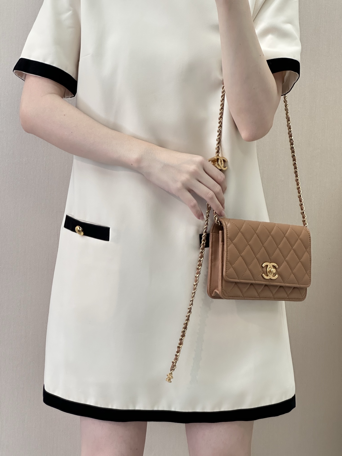 WOC Lambskin Flap Crossbody Bag - Image 2