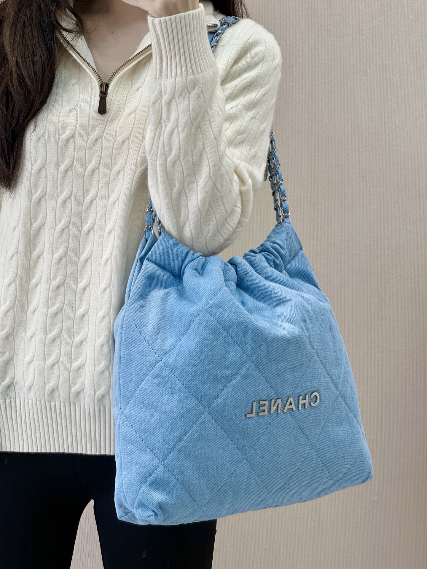 Chanel Denim Tote Bag - Image 2