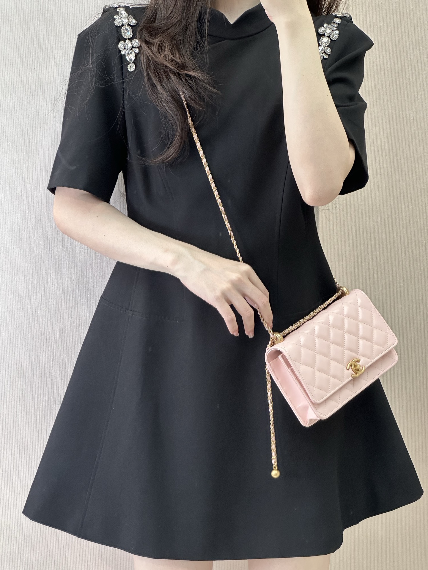 Leather WOC Chain Shoulder Bag 2289 - Image 2