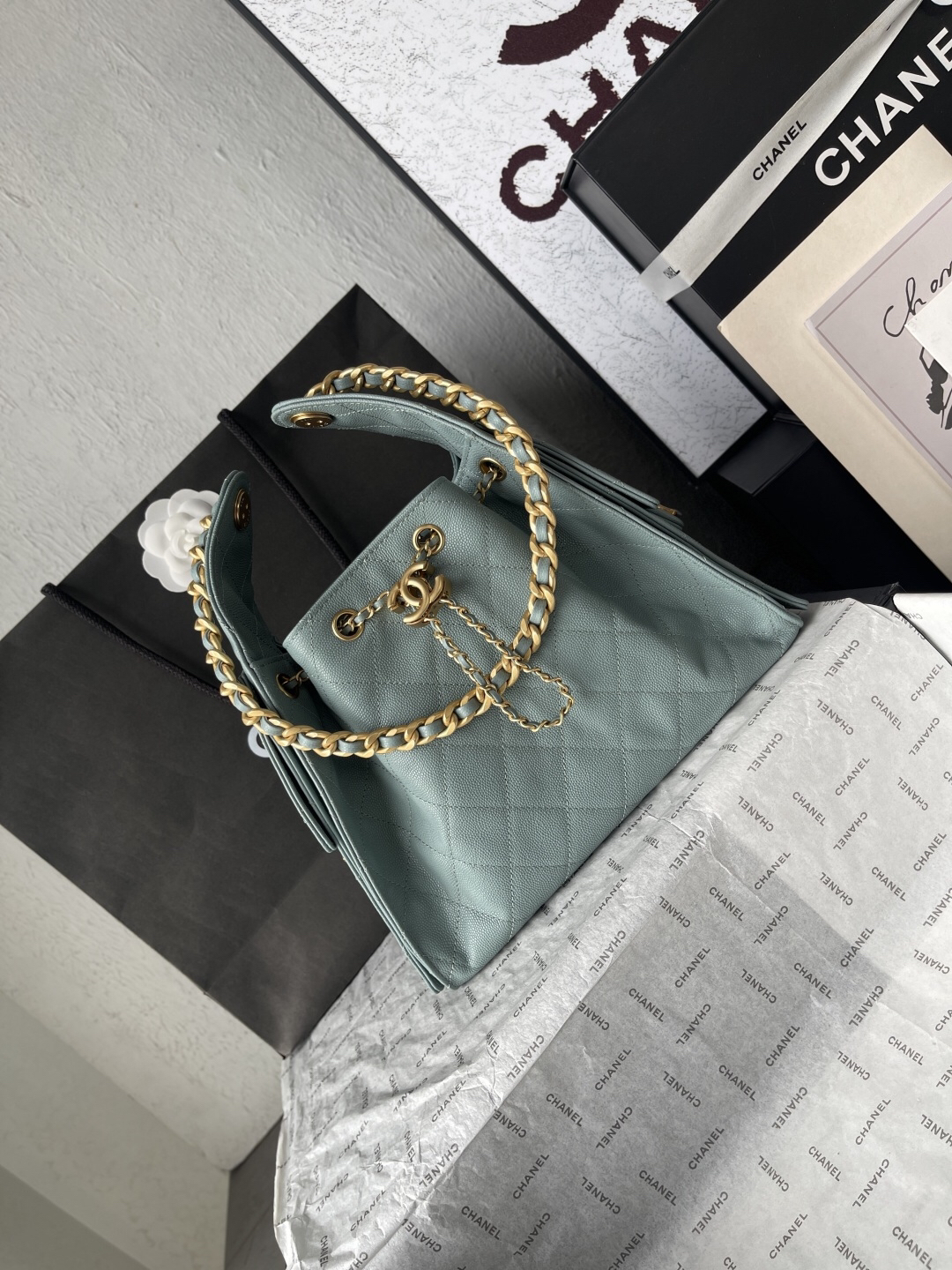 Chanel Quilted Leather Hobo Shoulder Bag - Image 2