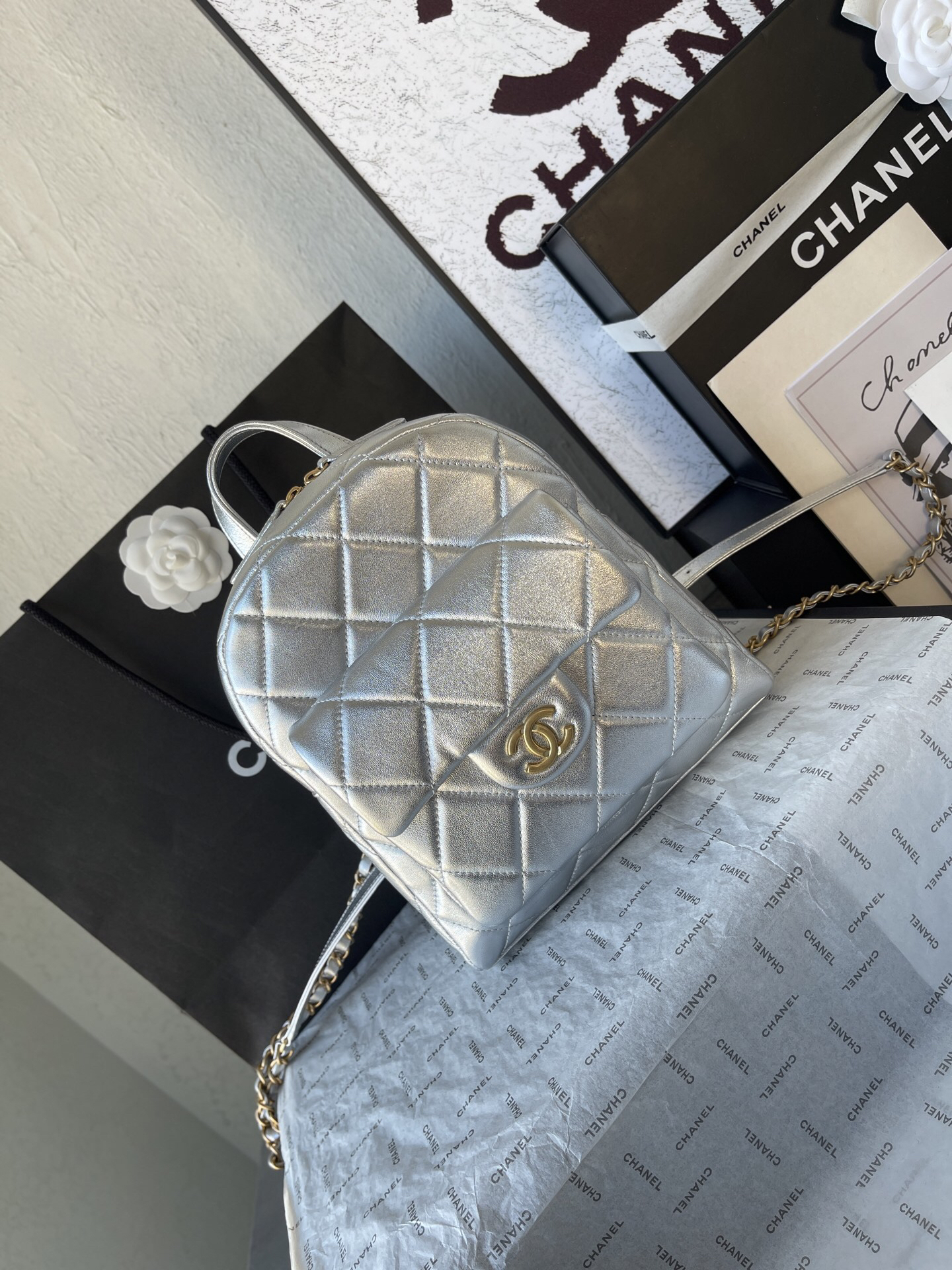 Chanel 25K Leather Backpack AS5793 - Image 2