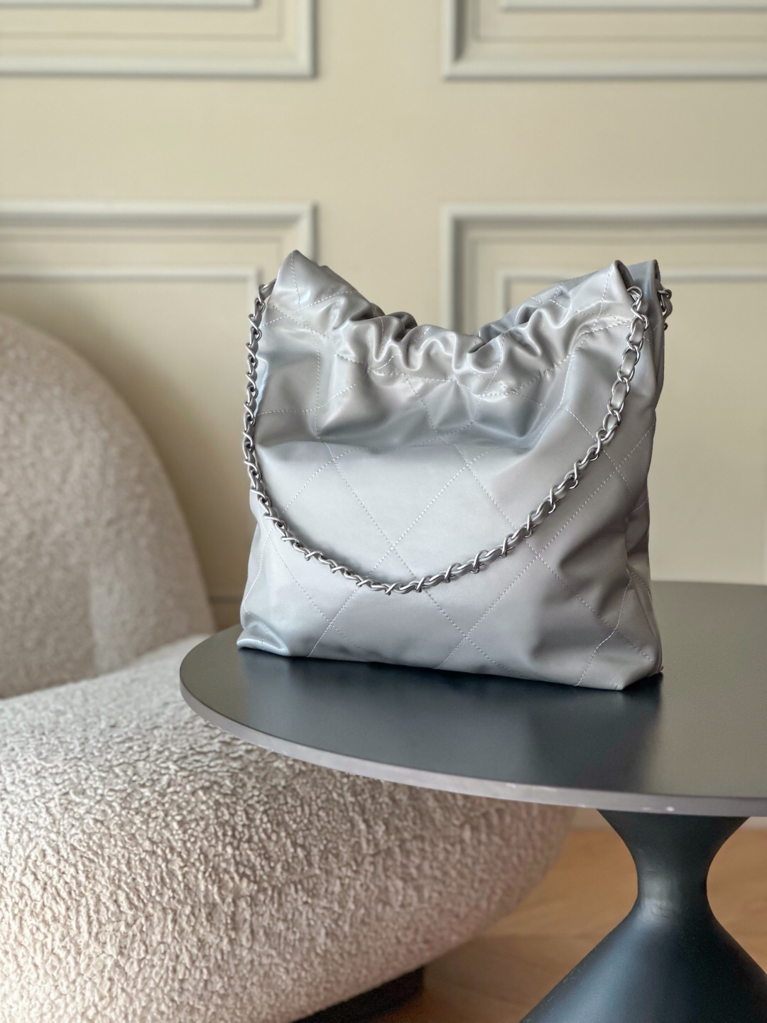 Chanel 2022 Waxed Leather Calfskin Shoulder Bag - Image 2