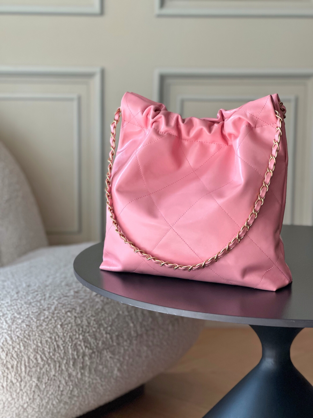 Chanel 2022 Oil-Waxed Leather Shoulder Bag - Image 2